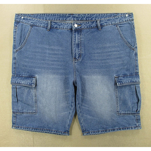 多兜牛仔中裤 五分裤 外单KHCO特价 1901 大码 V108 肥佬裤 男46码