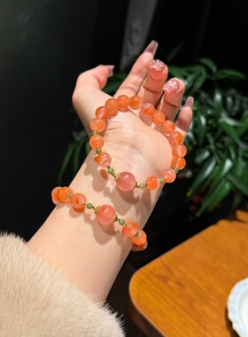 天然南红手链女ins小众设计轻奢高级感貔貅手串女友闺蜜礼物