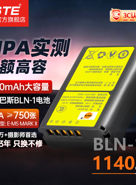 3C认证蒂森特BLN-1适用于奥林巴斯EM5 EM5II OM-D EM1 EP5 M2 PEN-F E-M5 Mark II相机电池充电器