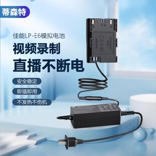 90D 7D2外接电源适配器 5D3 5D2 5D4 适用于佳能R5 R62 3C认证蒂森特lp 60D e6nh假电池