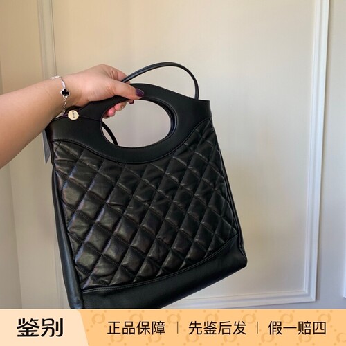 香奈儿31bag黑金菱格单肩斜挎包