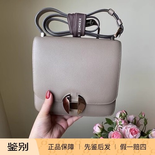 爱马仕2002银河灰银扣单肩斜挎包