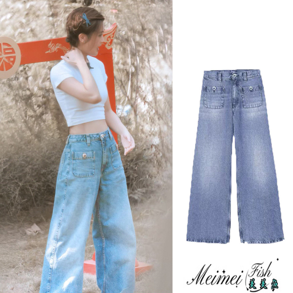 复古水洗牛仔裤女2025夏季新款