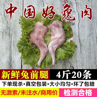 新鲜兔前腿冷冻兔腿生鲜兔腿肉宵夜麻辣五香兔腿烧烤食材20只 4斤