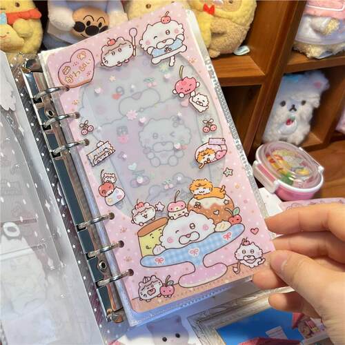 铅笔小勺a6per活页本收纳夹m5a7收纳袋手帐可爱小卡拍立得贴纸册