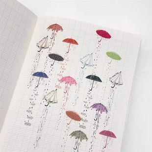 COMO士多原创时间伞手帐胶带装饰点缀贴纸卷盐系可爱