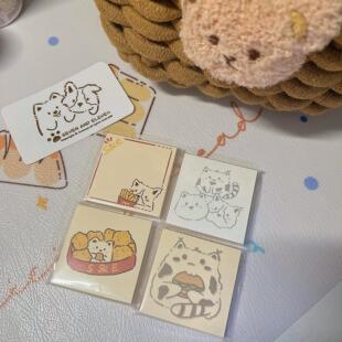 【迷你】吃吃吃白灼桃桃711手绘便签本便签纸天岳120g5x5小便签