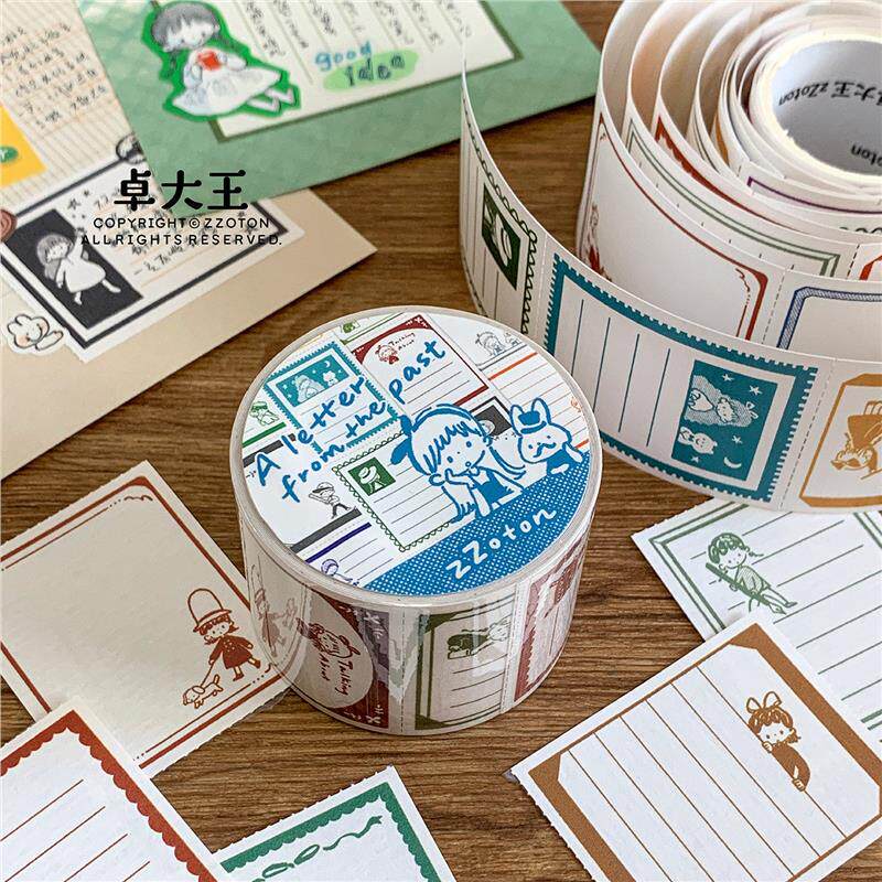 卓大王【阿卓久远的书信胶带】刚古纸可书写特种纸复古边框手帐