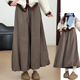 宽松遮肉显瘦针织糯米裙裤 韩系松弛感咖色花苞裙裤 女秋冬2026新款