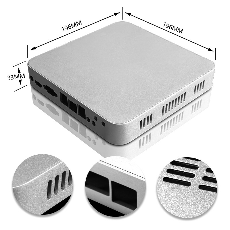 迷你电脑机箱铝型材定制Mini便携工控铝合金小机箱定制打孔加工