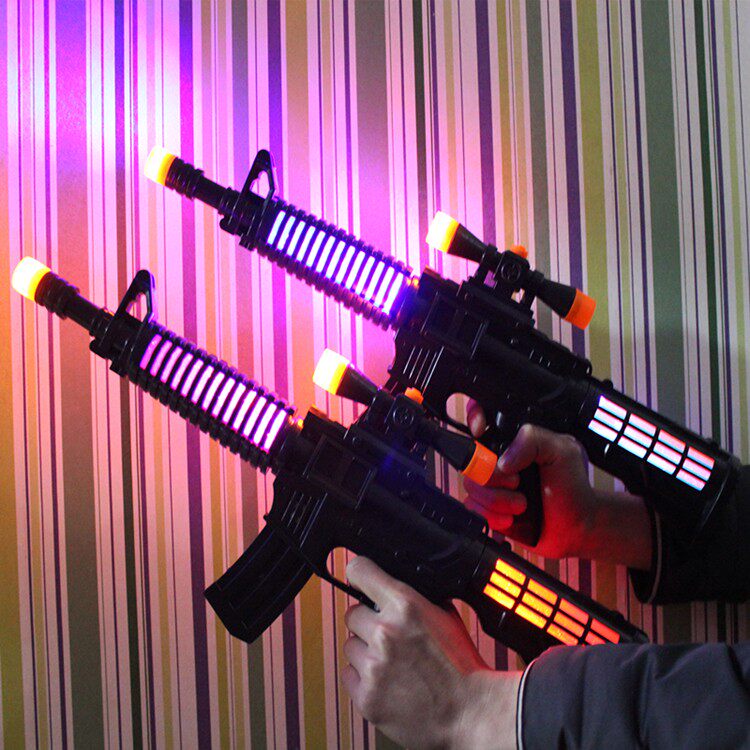 冲锋枪音乐枪益智小男孩创意儿童电动发光闪光玩具枪地摊礼物热卖