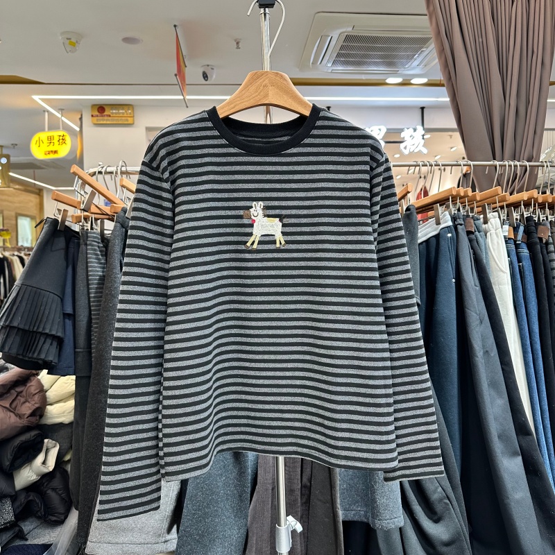 YHS壹禾色91889韩版条纹T恤衫