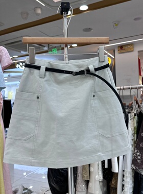 E.F.SHANG88328夏季新款韩版显瘦防走光小众工装半身裙女A字裙潮
