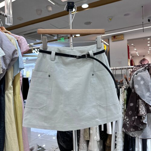 韩版小众工装半身裙A字裙