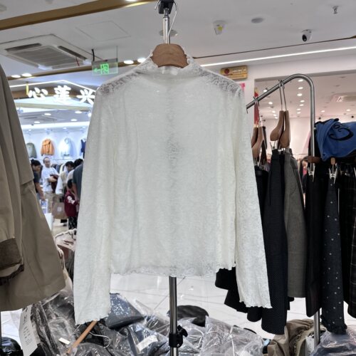 法式立领蕾丝显瘦长袖衬衫女