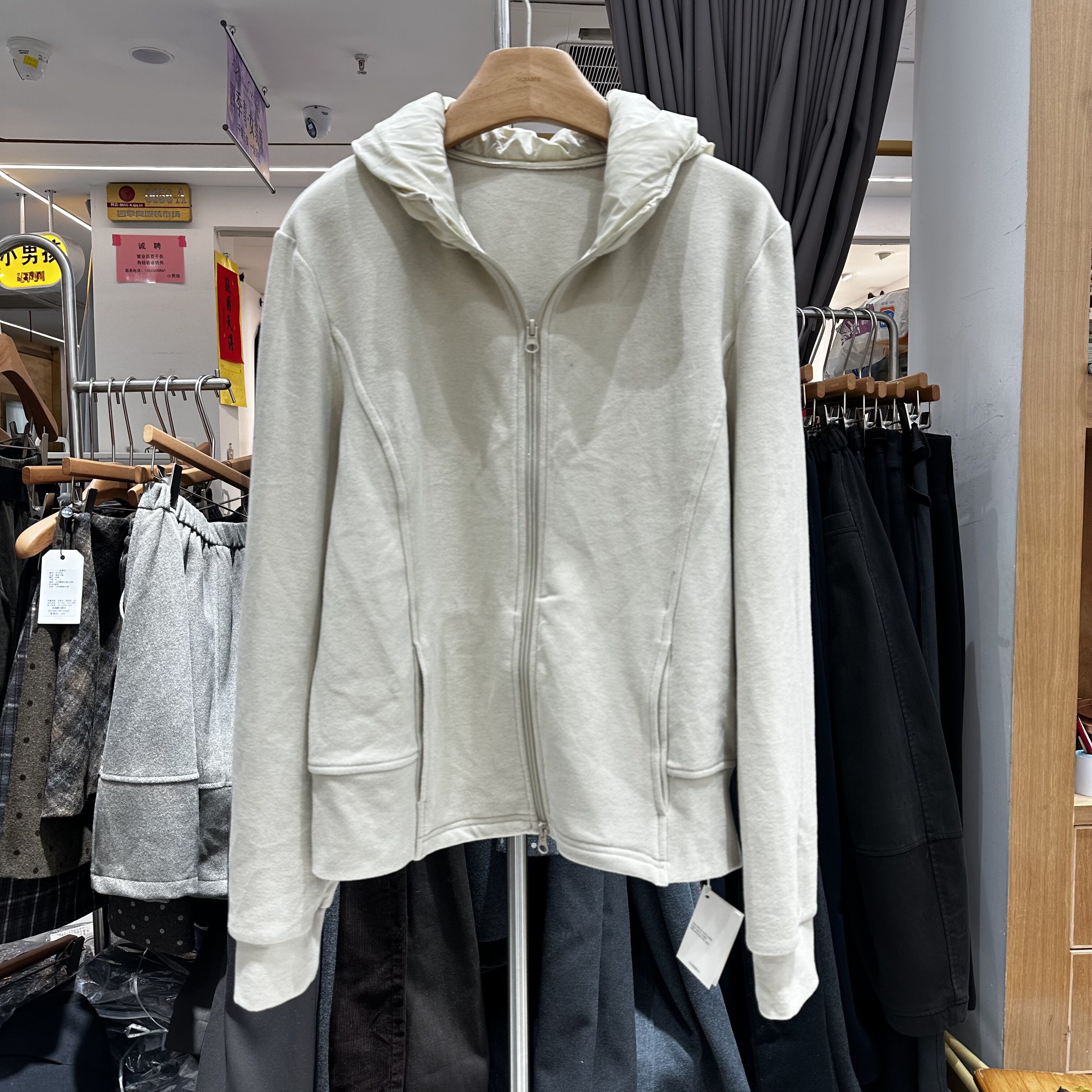 韩版连帽拉链卫衣女宽松显瘦