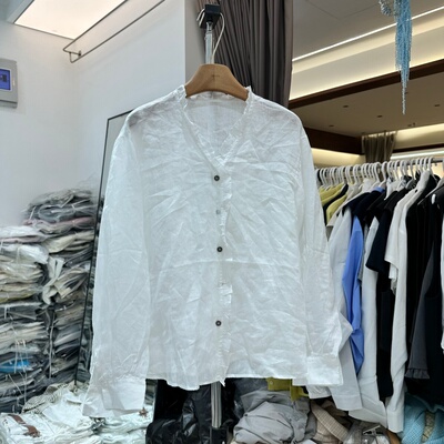 SOMMY537木耳边衬衫上衣