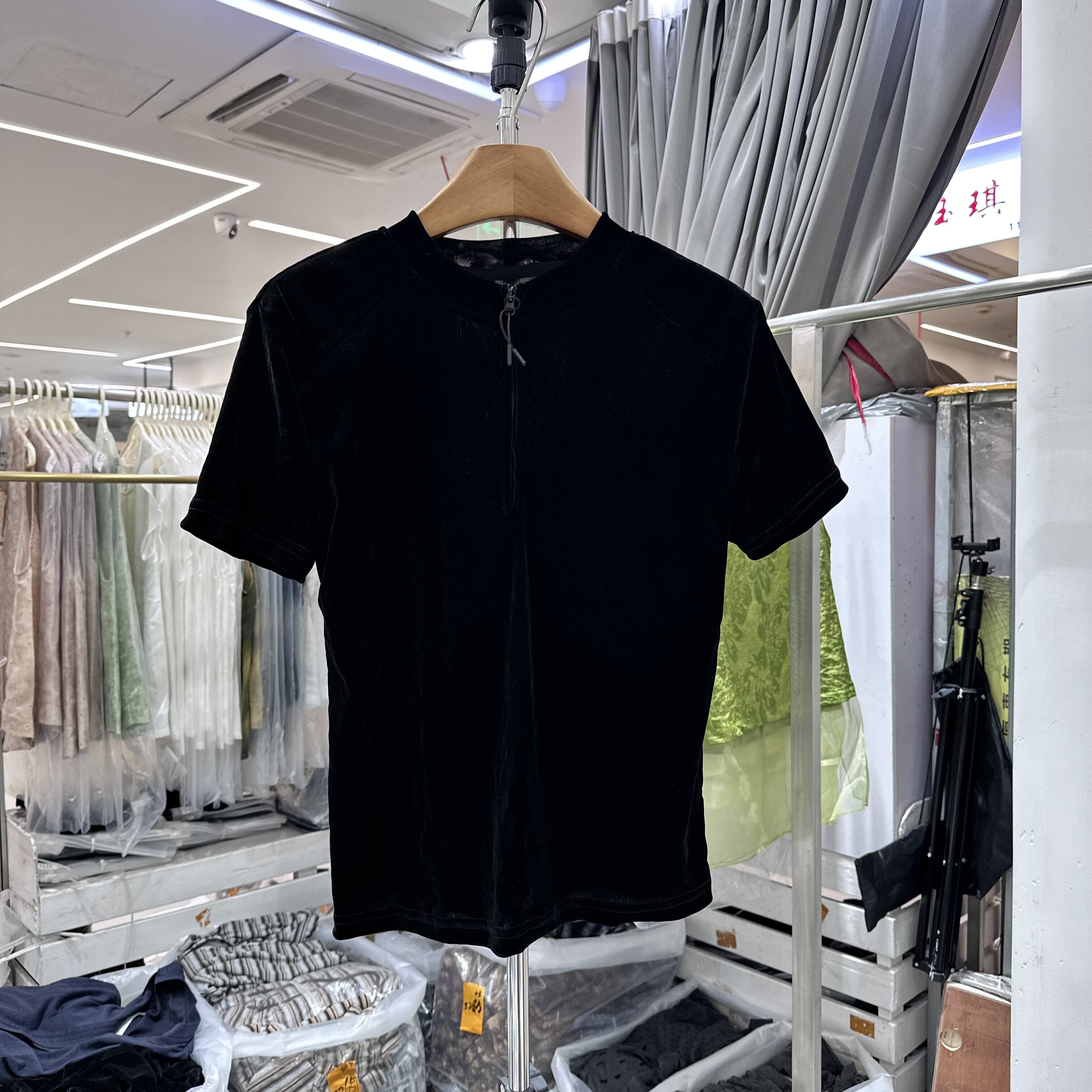 HMY32703正版半拉链丝绒上衣