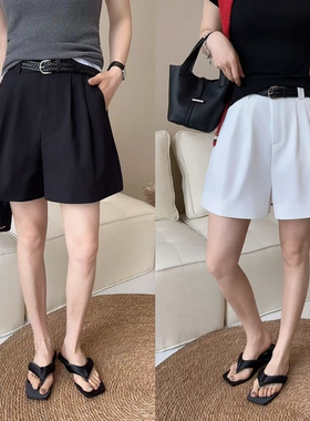 NIURUI纽芮2698正版夏新款韩版高腰宽松显瘦百搭阔腿休闲裤女短裤