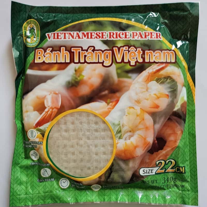 泰国进口越湄娘牌春卷皮直径22cm家用速食透明卷水晶春卷超薄米皮