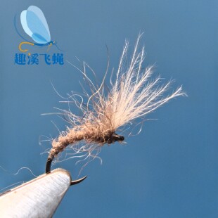 20号无刺CDC摇蚊 飞钓干式毛钩飞蝇钓鳟鱼马口溪哥白条