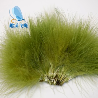 趣溪飞蝇 brookwhisper  MARABOU武力八哥饰带小号鹳毛绑制材料