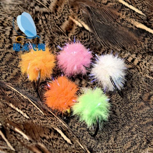 北京鳟鱼管理场 新材料铜头鱼卵钩 飞钓用饵 精绑鱼卵 无倒刺