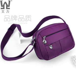 女士斜挎包防水牛津布中年妈妈休闲运动百搭帆布女包老年奶奶小包