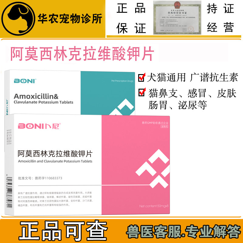 阿莫西林克拉维酸钾犬猫消炎药