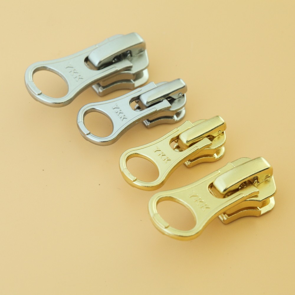 正品ykk 5号3号带锁金属拉链头拉头金铜色自锁 da8lh手工皮具五金