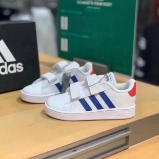 COURT 断码 25.5Adidas阿迪达斯正品 GRAND GX5749 CF童运动休闲鞋