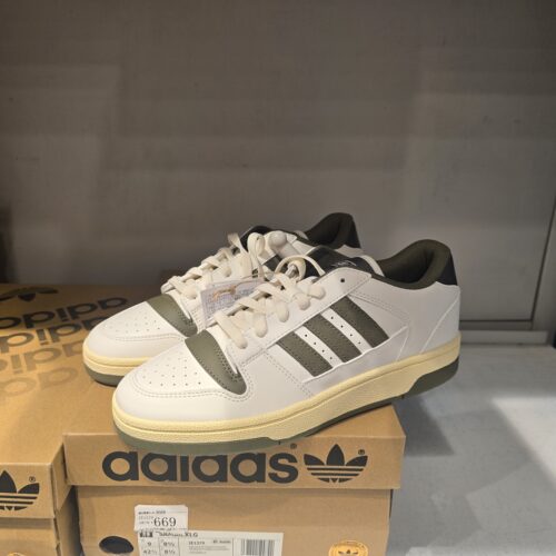 专柜折扣Adidas阿迪达斯男经典白绿三条纹百搭时尚休闲板鞋JS3380