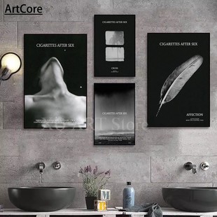 Modern Women Cigarettes After Sex Black Canvas Art Posters