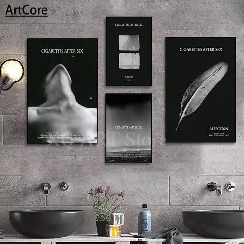 Modern Women Cigarettes After Sex Black Canvas Art Posters