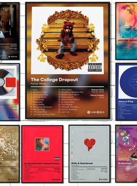 Star Kanye West Music Album Bear Throne Heartbreak Poster