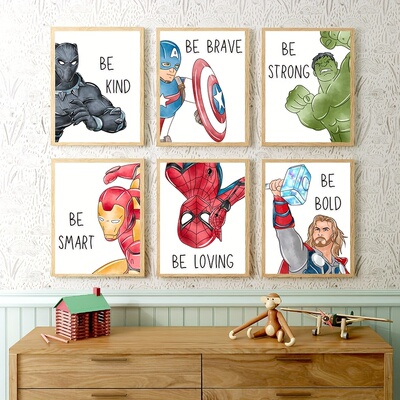 Superhero With Affirmation Quote Captain America Spider Man