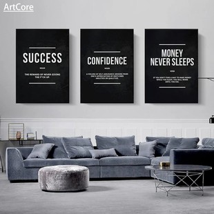 Inspirational Quotes Poster Wall Art Money Never Sleeps