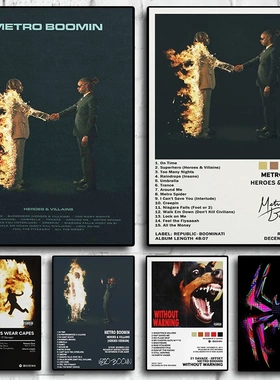 Scandinavian Minimalist Pop Rapper Metro Boomin Music Poster