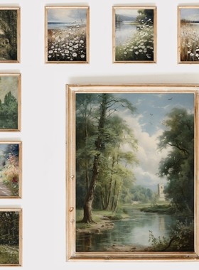 Vintage Countryside Wall Retro Rustic Spring Natural Poster