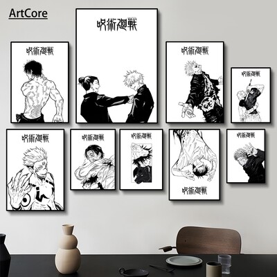 Jujutsu Kaisen Poster Anime Figure Itadori Yuji Gojo Satoru