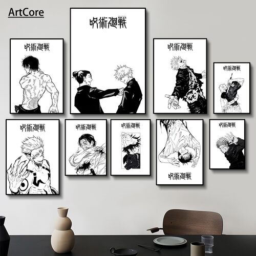 Jujutsu Kaisen Poster Anime Figure Itadori Yuji Gojo Satoru