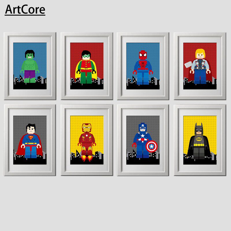 Cartoon Marvel Hero Spiderman Poster Boy Room Wall Pictures