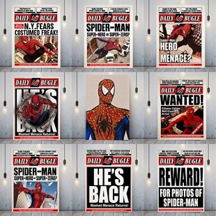 Disney Superhero Funny Spiderman Poster Wall Art Living Room