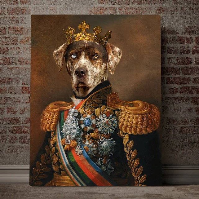 Funny Animals Painting Personalized Dog Cat Poster Decor