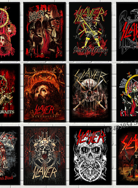 Slayer Heavy Metal Rock Band Album Poster Wall Art Canvas