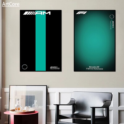 F1海报现代极简主义艺术画布