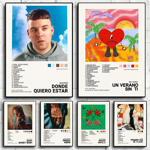 Nordic Pop Rapper Quevedo Poster Aesthetics Mora Feid Eladio