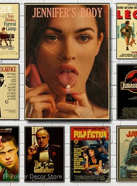 Classic Film Poster Prints Jennifer's Body/Jaws/Leon Movie