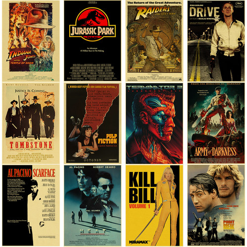 Old Movies Art Posters Vintage Movie Home Room Club Cinema