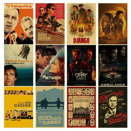 Retro Popular Movie Posters Film TV Dune Django Art Painting